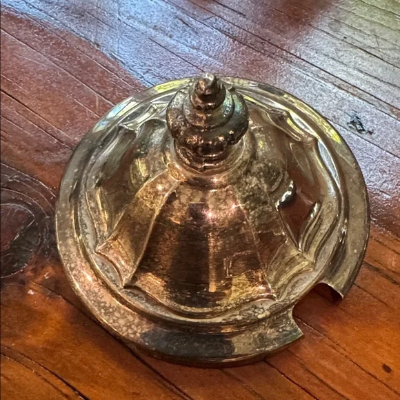 Crystal and silver sugar/jelly jar with glass salt and pepper shakers - Picture 5 of 9